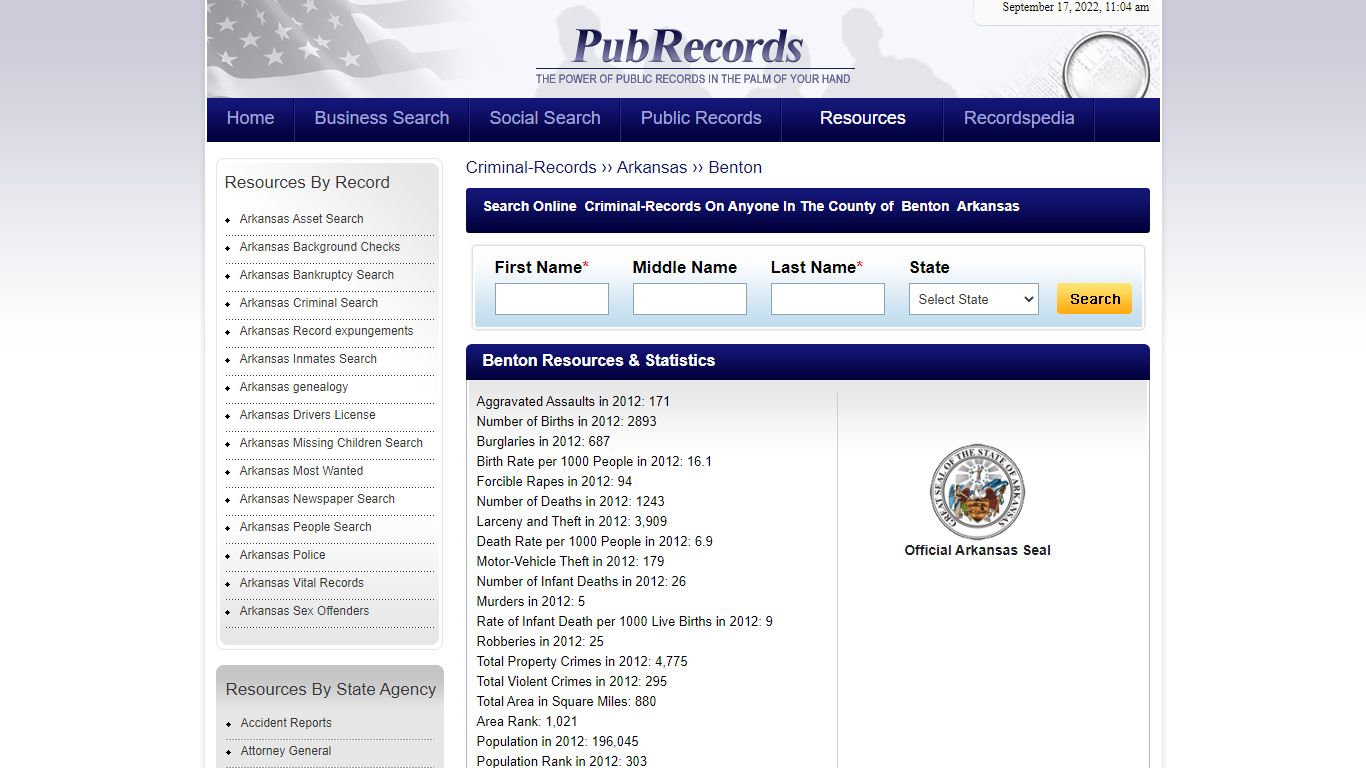Benton County, Arkansas Criminal Records